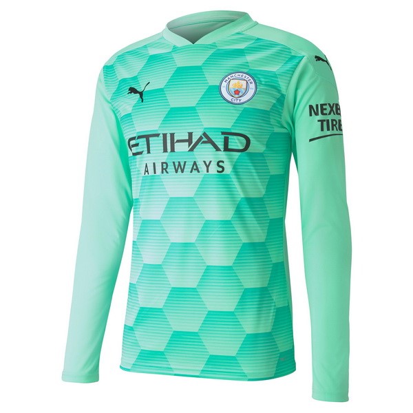 Tailandia Camiseta Manchester City 2ª ML Portero 2020-2021 Verde